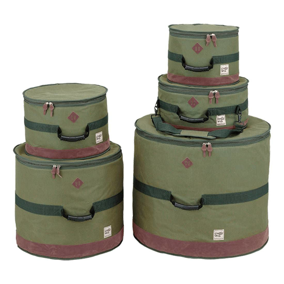 Tama Power Pad Designer Collection Drum Bag Set for 5pc Drum Kit in Moss Green