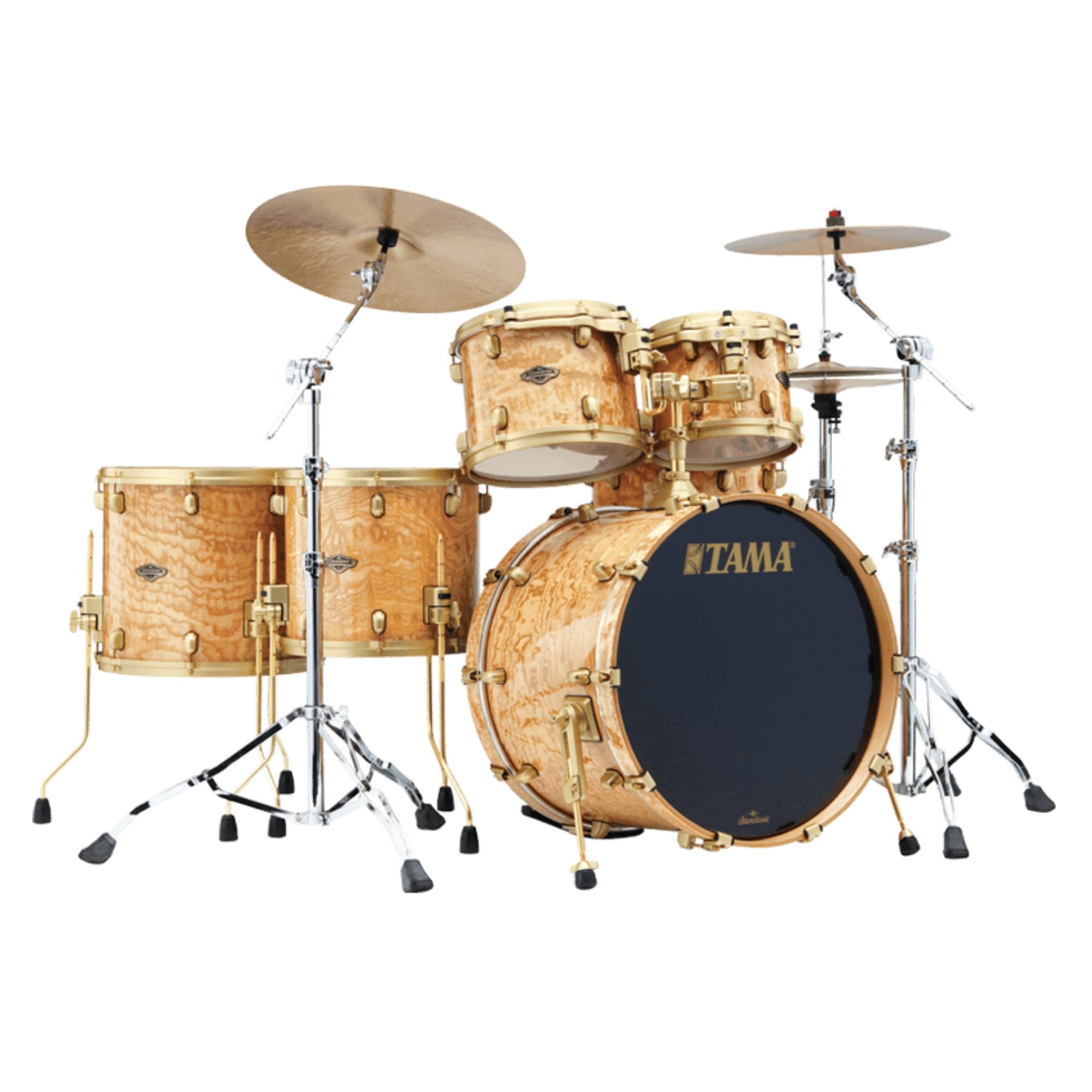 Tama Starclassic Walnut/Birch Limited Edition 5-piece drum kit shell pack in gloss natural Tamo Ash finish