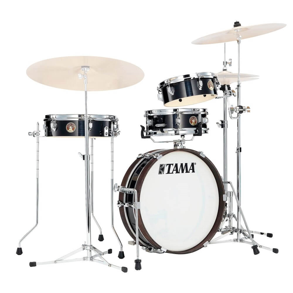 Tama Club-JAM Pancake 18/10/13+12S 4pc Drum Kit Shell Pack - Hairline Black