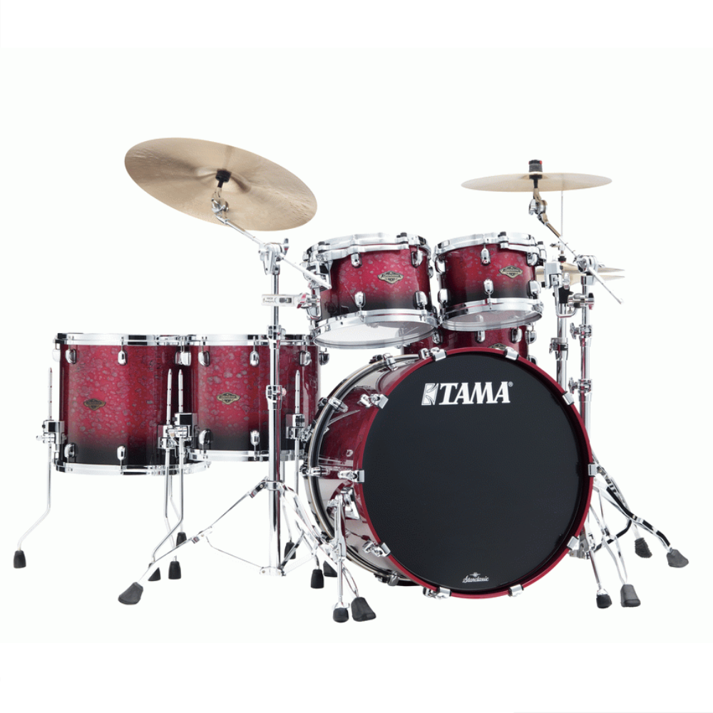 Tama Starclassic Walnut/Birch 22" 5 Piece Drum Kit Shell Pack - 22/10/12/14/16 - Molten Dark Raspberry Fade