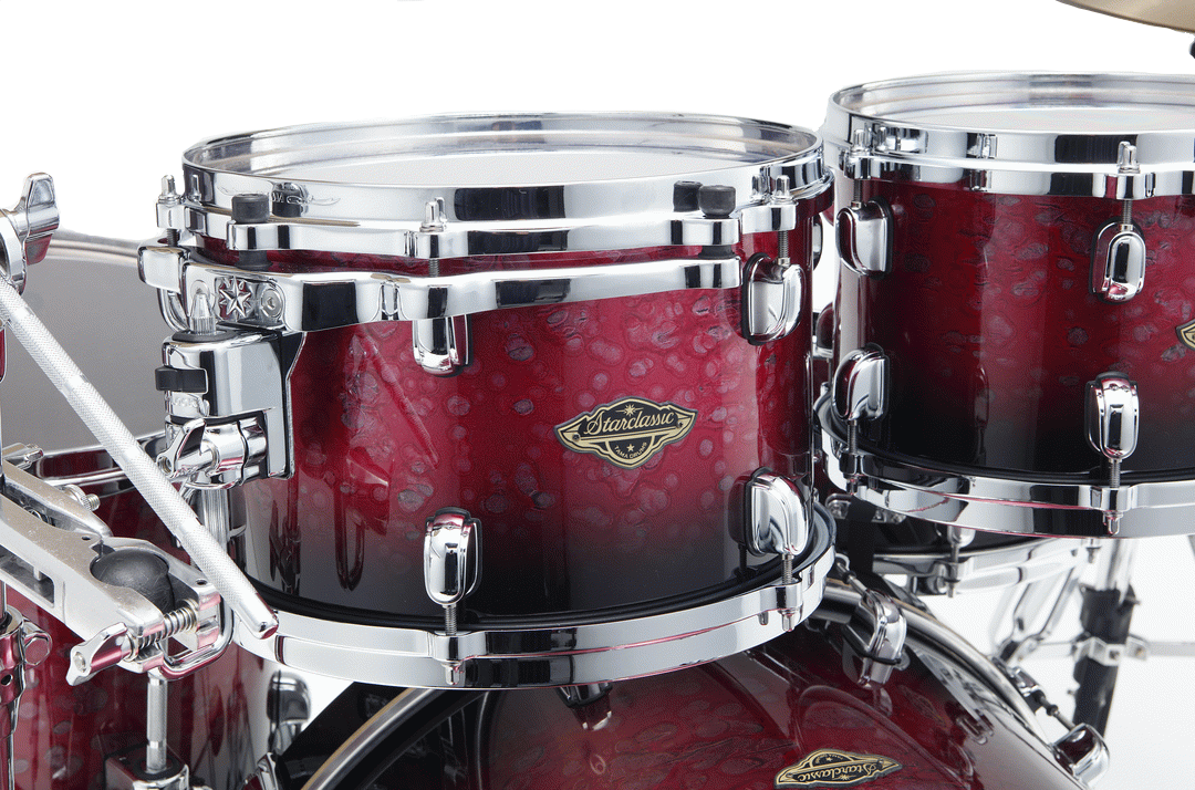 Tama Starclassic Walnut/Birch 22" 5 Piece Drum Kit Shell Pack - 22/10/12/14/16 - Molten Dark Raspberry Fade
