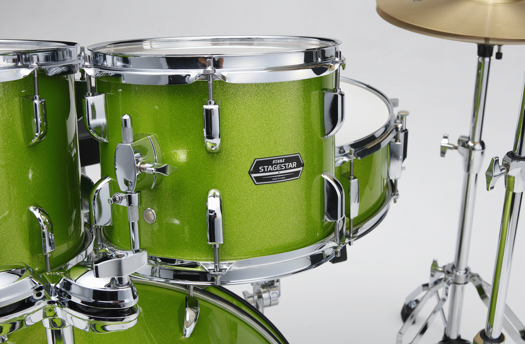 Tama ST52H5C Stagestar 5 piece Complete Drum Kit in Lime Green Sparkle