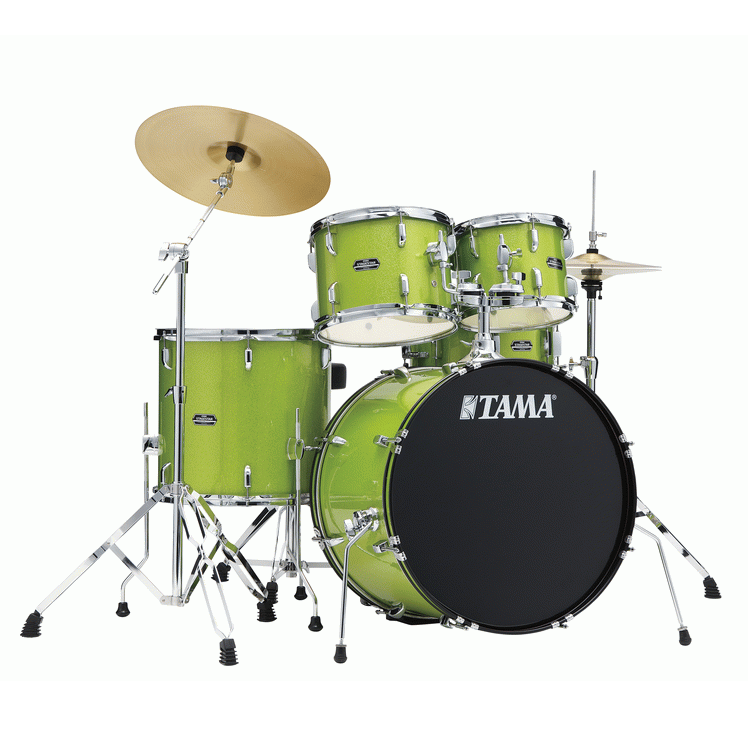 Tama ST52H5C Stagestar 5 piece Complete Drum Kit in Lime Green Sparkle