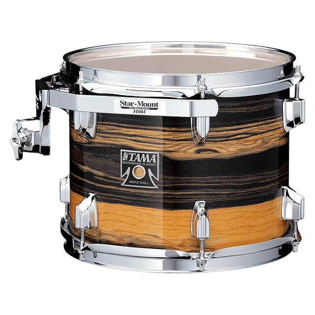 Tama SuperStar Classic 22" 5-Pce Drum Kit Shell Pack 22/10/12/16 with 14" Snare - Natural Ebony Tiger Wrap