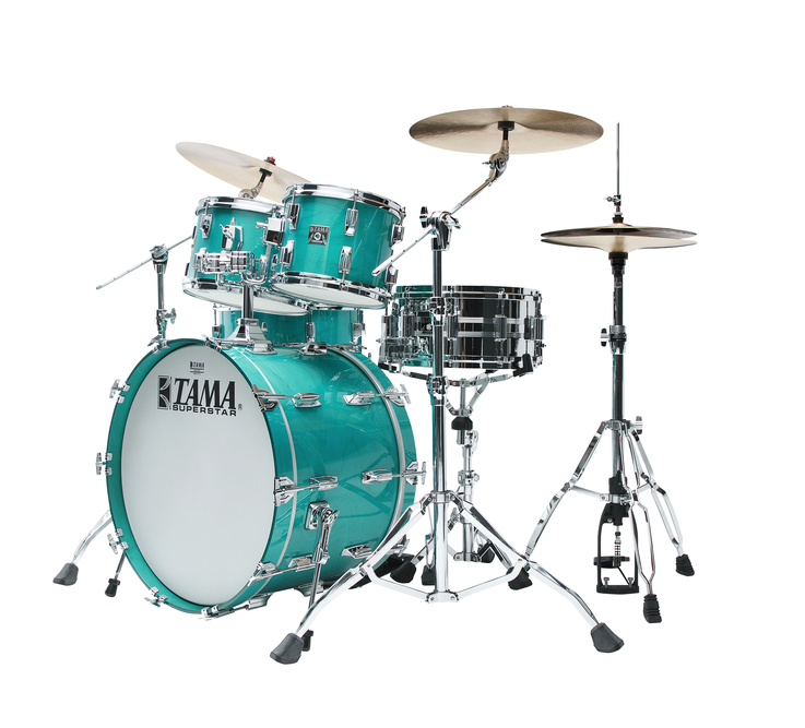 TAMA 50th LTD Superstar Reissue 4pc shell pack with 22 kick Aqua Marine
