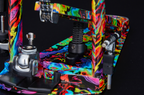 TAMA 50th LTD Iron Cobra Marble Psychedelic Rainbow Twin Pedal