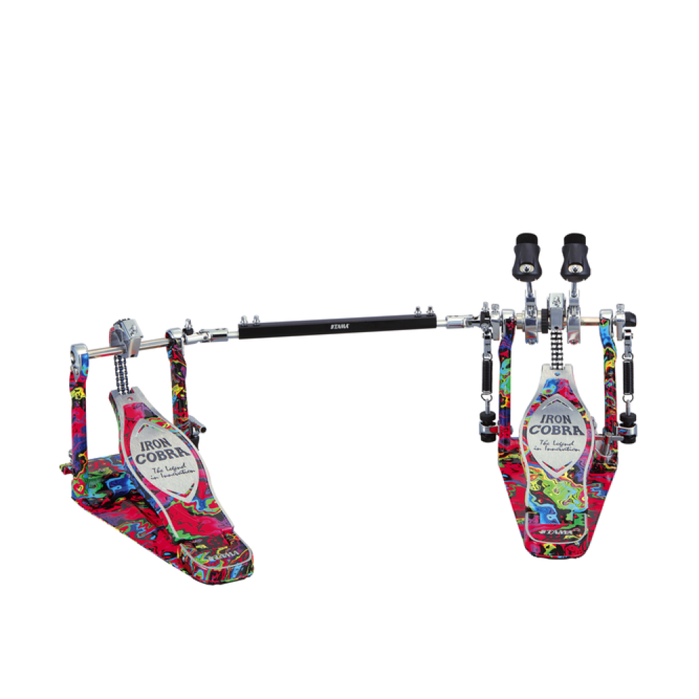 TAMA 50th LTD Iron Cobra Marble Psychedelic Rainbow Twin Pedal