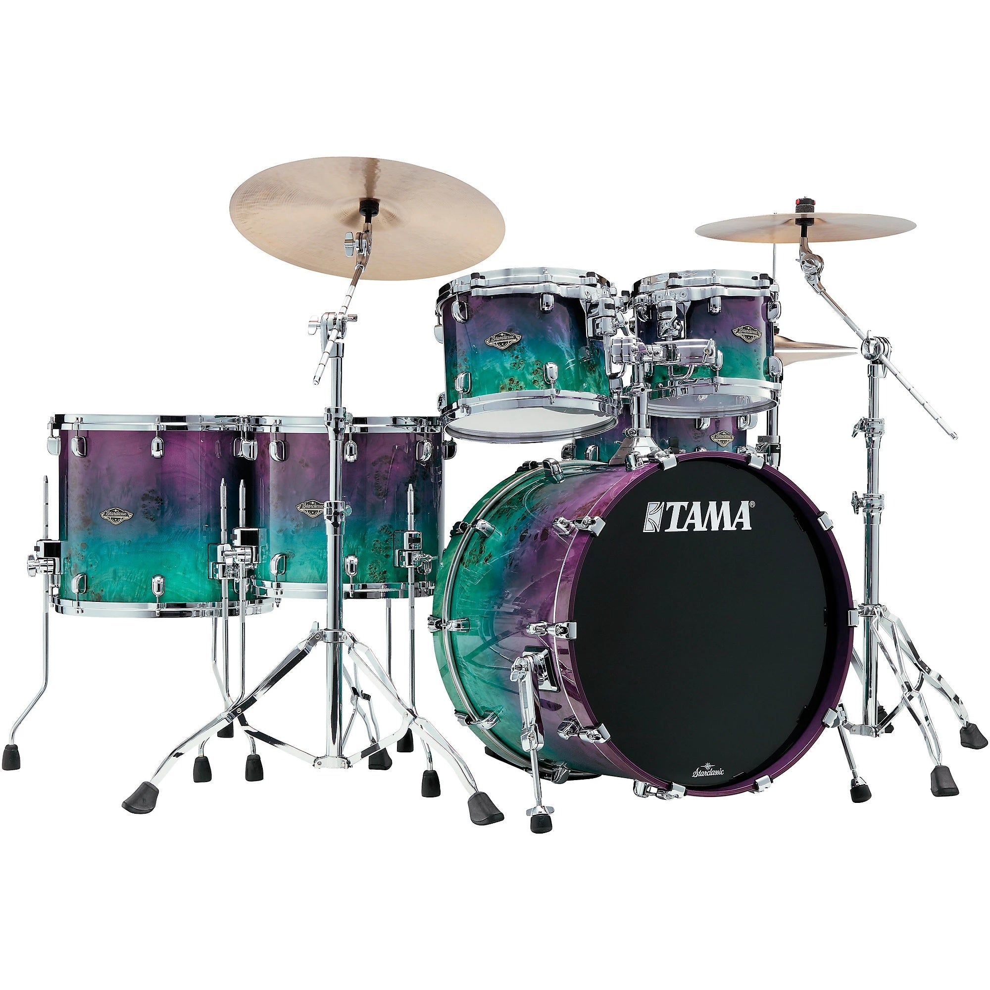 Tama WBD42BNMS Starclassic Walnut Birch Limited Edition Drum Kit Shell Pack - Nebula Mappa Burl Fade