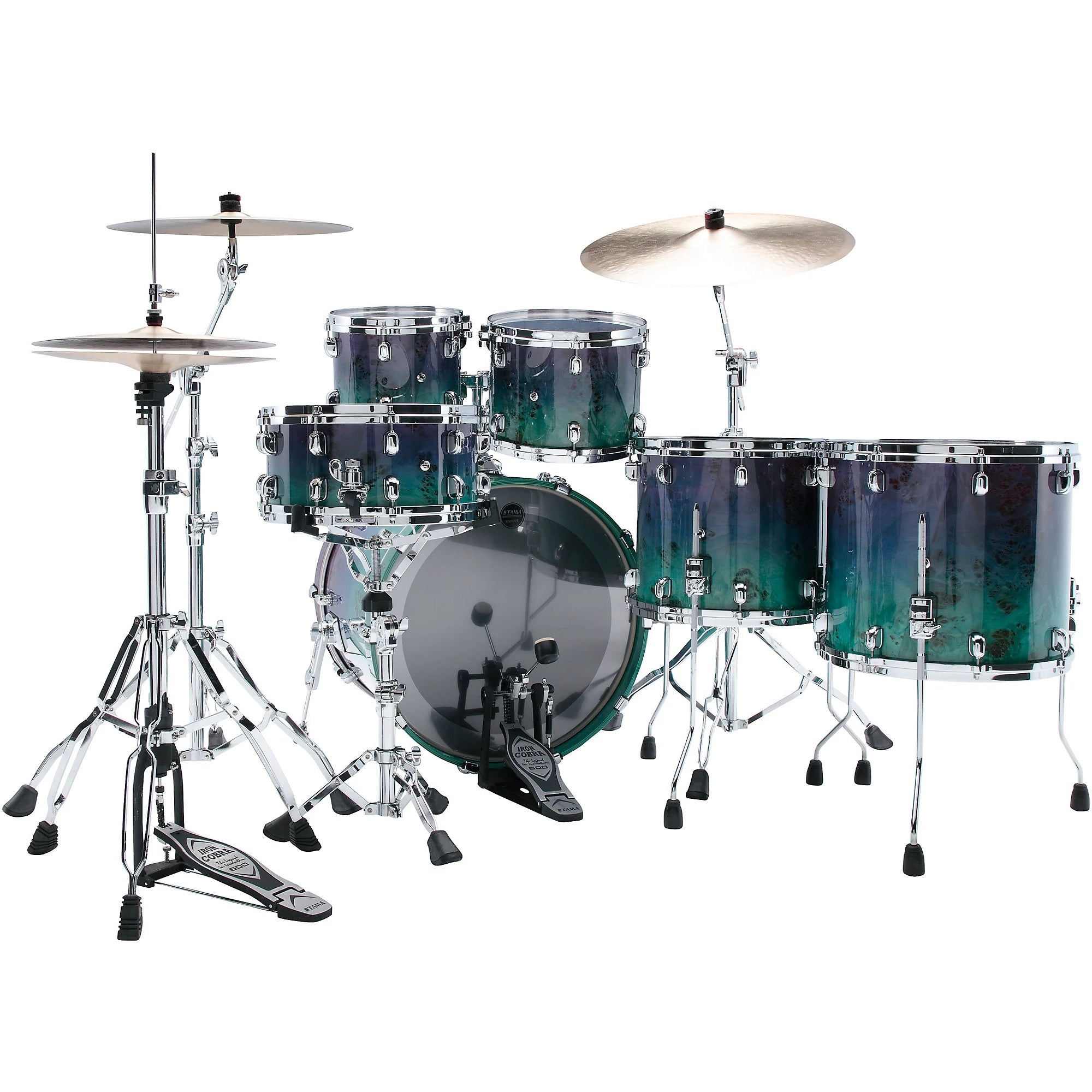 Tama WBD42BNMS Starclassic Walnut Birch Limited Edition Drum Kit Shell Pack - Nebula Mappa Burl Fade