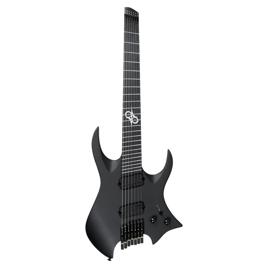 Solar H2.7C electric guitar in carbon black matte finish, featuring sleek design and dual humbucker pickups.