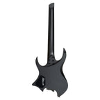 Solar H2.7C electric guitar in carbon black matte finish, showcasing its sleek body, double-cut design, and modern hardware.