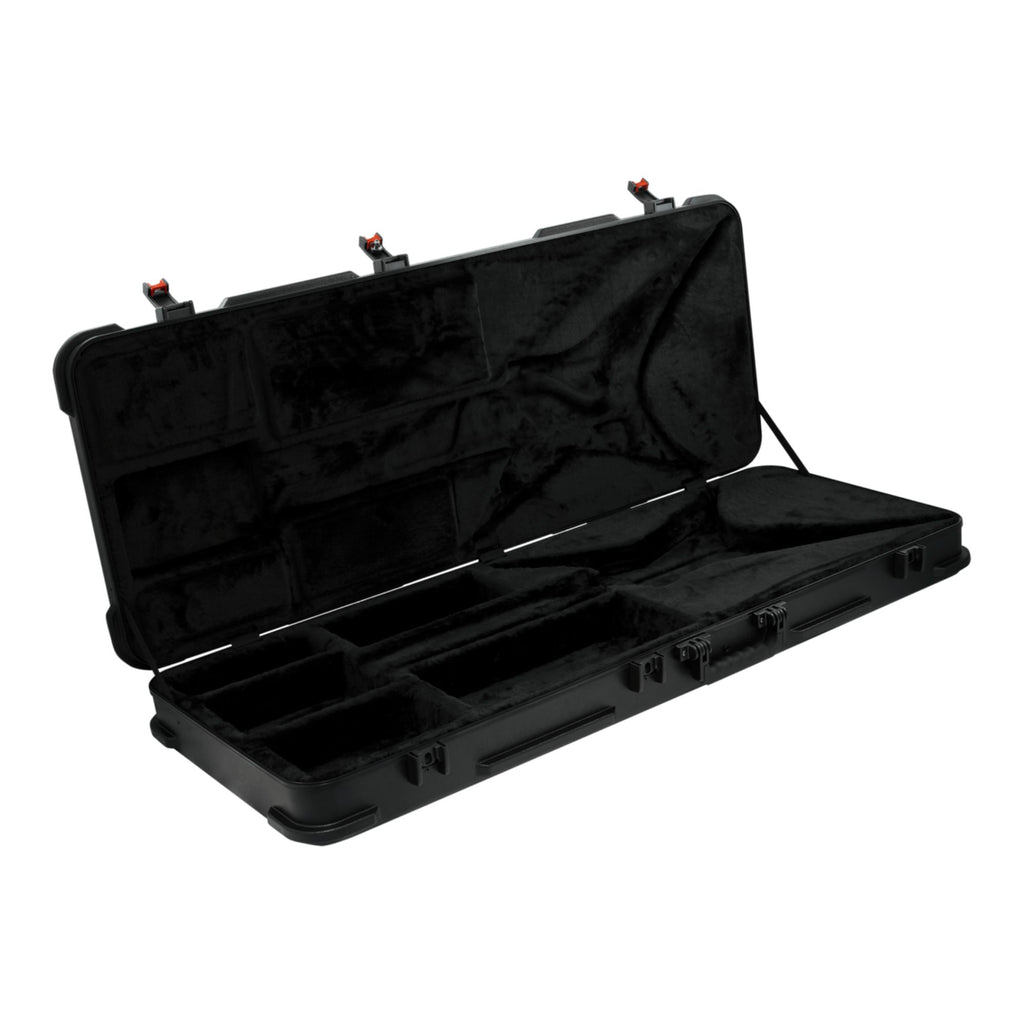 Solar X Guitar Hard Case for electric guitar, durable black gig bag with handle and zipper closure, protective guitar case.