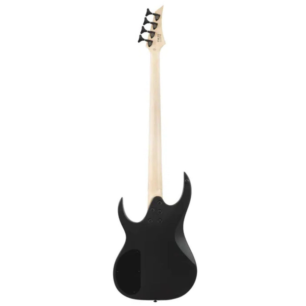 Solar S AB4.4C bass guitar in carbon black matte finish, featuring a sleek body, four-string design, and modern hardware.