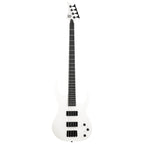 Solar S AB4.4W bass guitar in white matte finish, featuring a sleek body and four strings for professional bass playing.