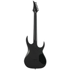 Solar S AB4.6C LH electric guitar in carbon black matte finish with sleek body and six strings, left-handed design.