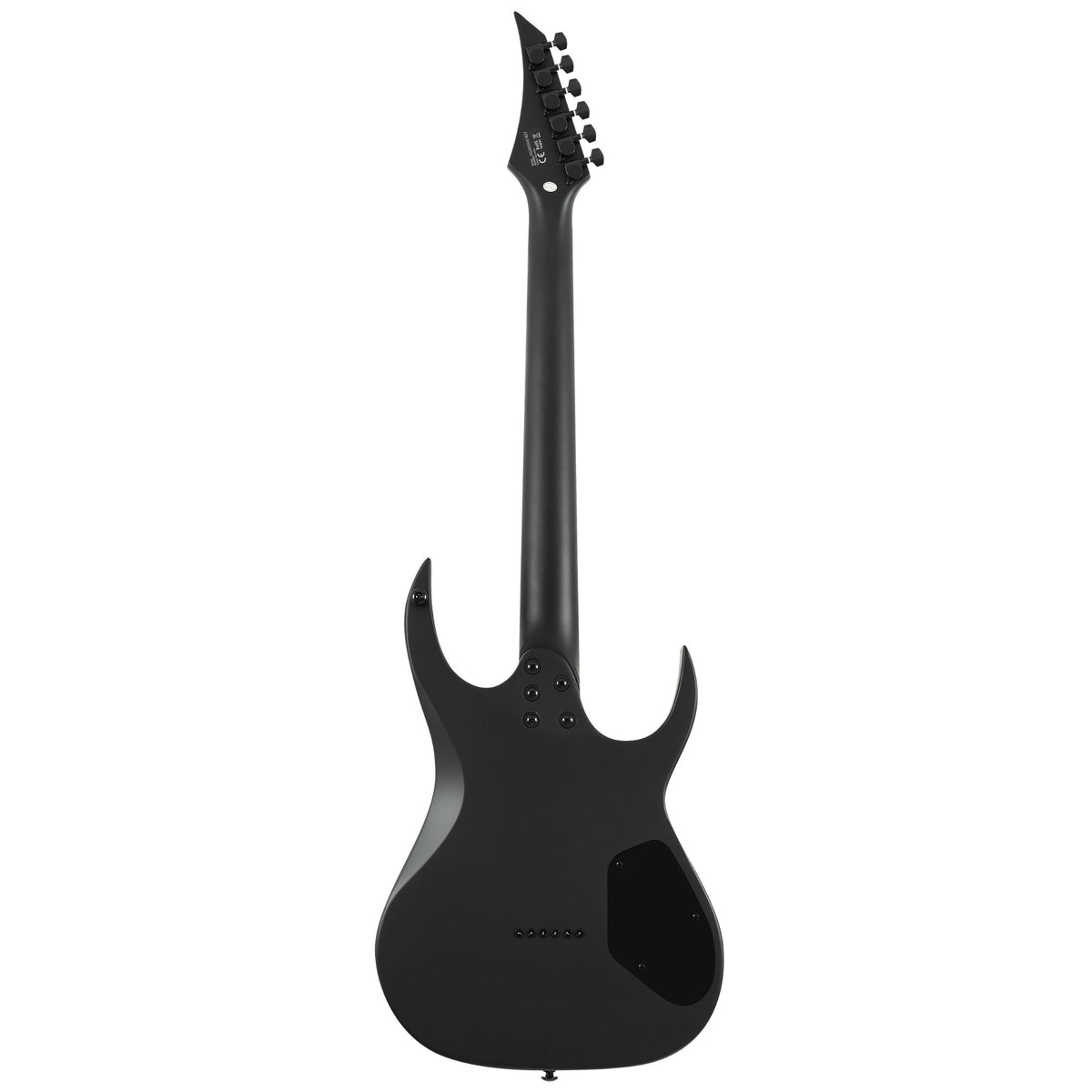 Solar S AB4.6C LH electric guitar in carbon black matte finish with sleek body and six strings, left-handed design.