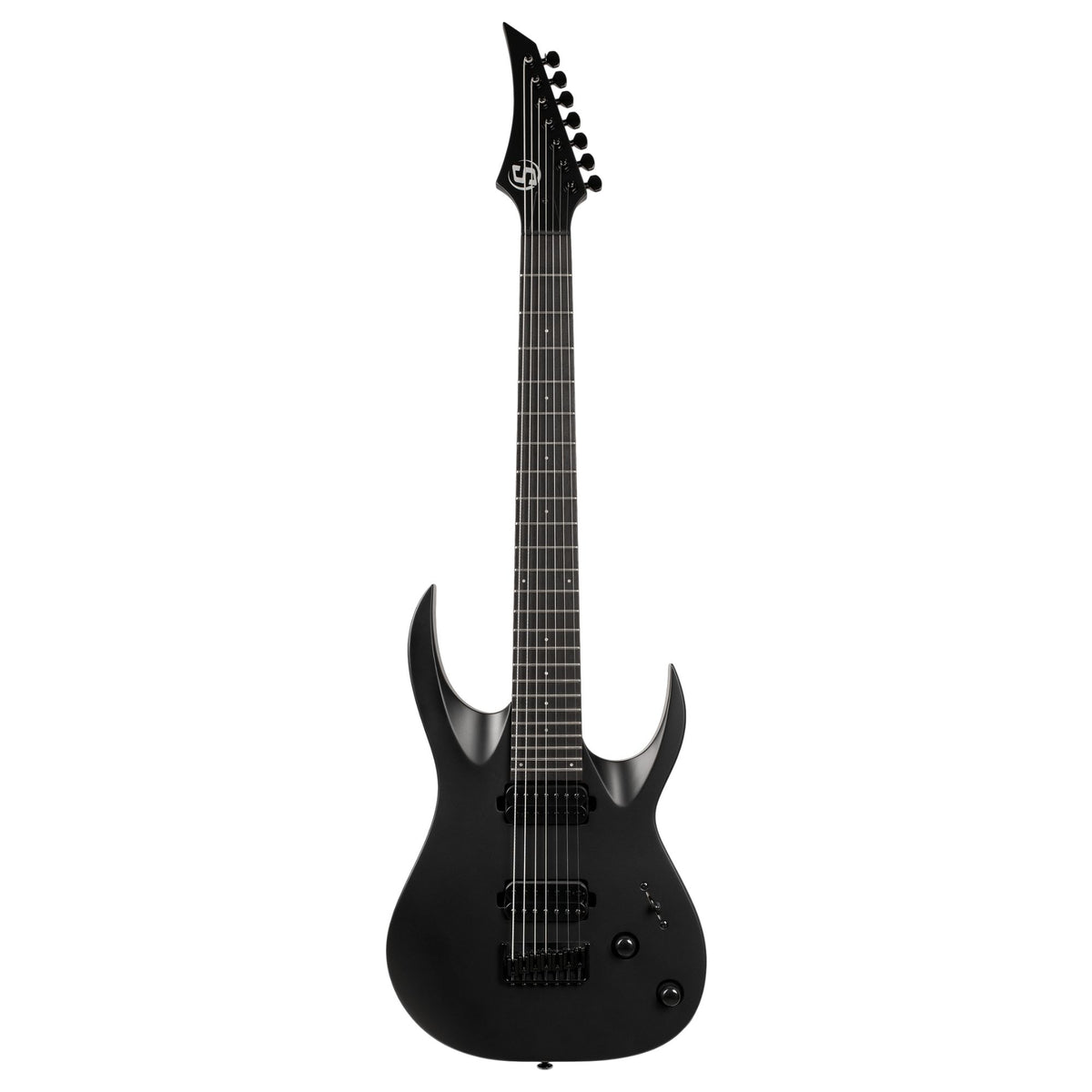 Solar S AB4.7C electric guitar in carbon black matte finish, showcasing a sleek solid body and modern design.