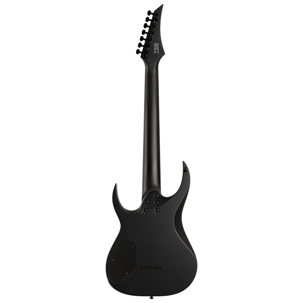 Solar S AB4.7C electric guitar in carbon black matte finish with sleek body and modern design, featuring dual humbucking pickups.