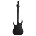 Solar S AB4.7C electric guitar in carbon black matte finish with sleek body and modern design, featuring dual humbucking pickups.