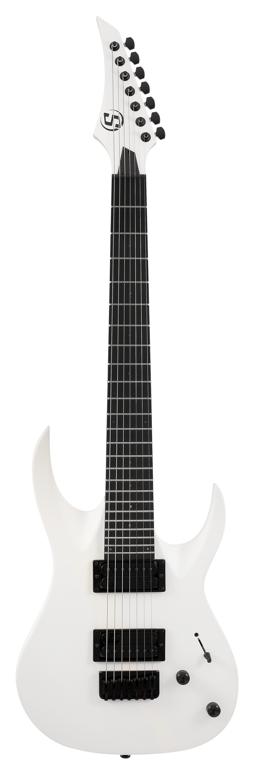 Solar S AB4.7W electric guitar in white matte finish, showcasing sleek body and modern design for electric guitar enthusiasts.