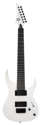 Solar S AB4.7W electric guitar in white matte finish, showcasing sleek body and modern design for electric guitar enthusiasts.
