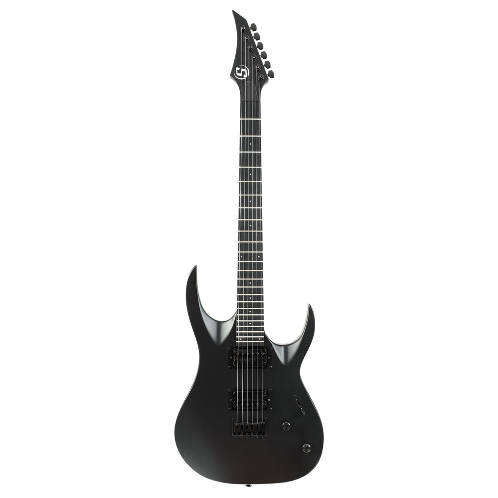 Solar S AB4.6C electric guitar in carbon black matte finish, showcasing a sleek body and modern design.