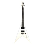 Solar S VB4.6W electric guitar in white matte finish with sleek body and six strings, showcasing a modern design for musicians.