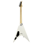Solar S VB4.6W electric guitar in white matte finish, with sleek body and modern design, perfect for rock and metal music.