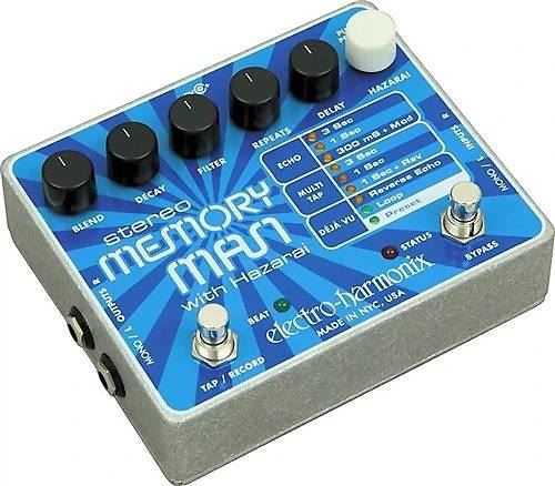 Electro Harmonix Stereo Memory Man W/Hazerai Effects Pedal