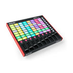 Akai APC Mini mk2 compact Ableton Live MIDI controller with colorful pads and knobs for music production and performance.