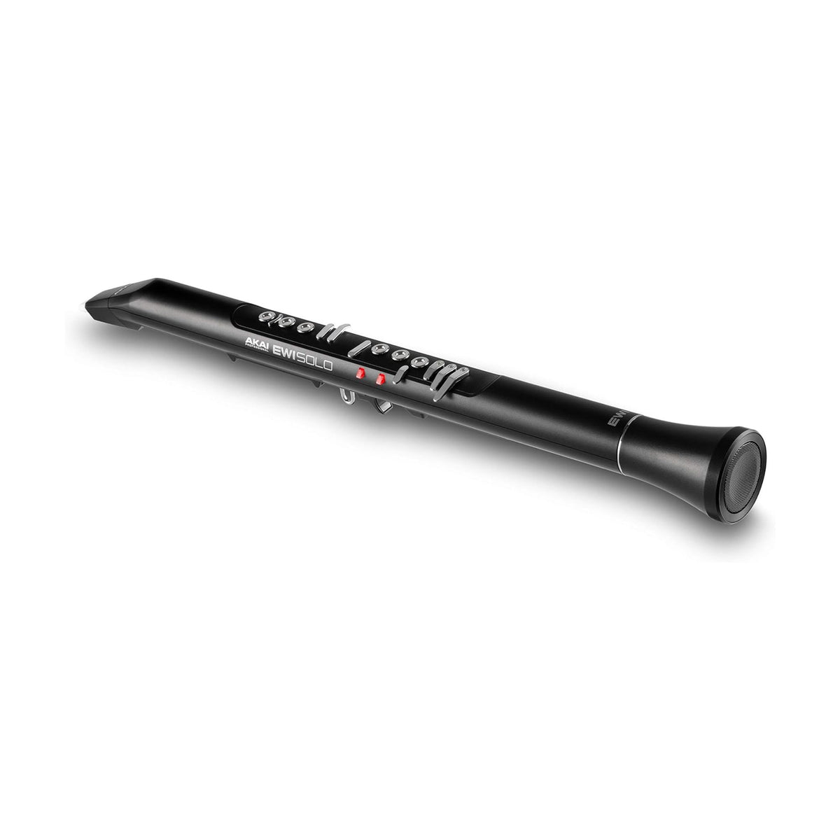 Akai EWI Solo wind instrument for modern classical music, shown in a sleek black design with mouthpiece and control buttons.