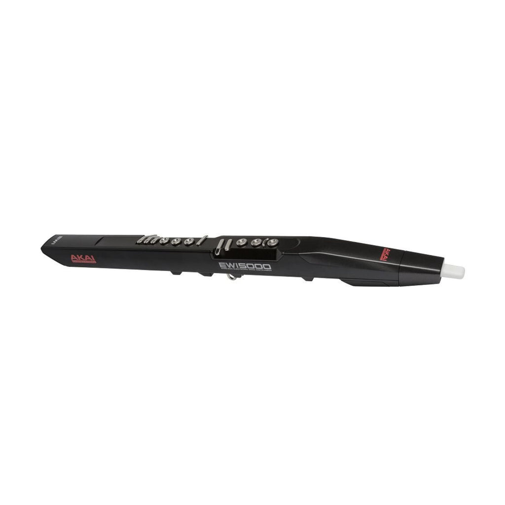 Akai EWI5000 wireless electronic wind instrument with modern design, featuring keys and mouthpiece for expressive wind playing.