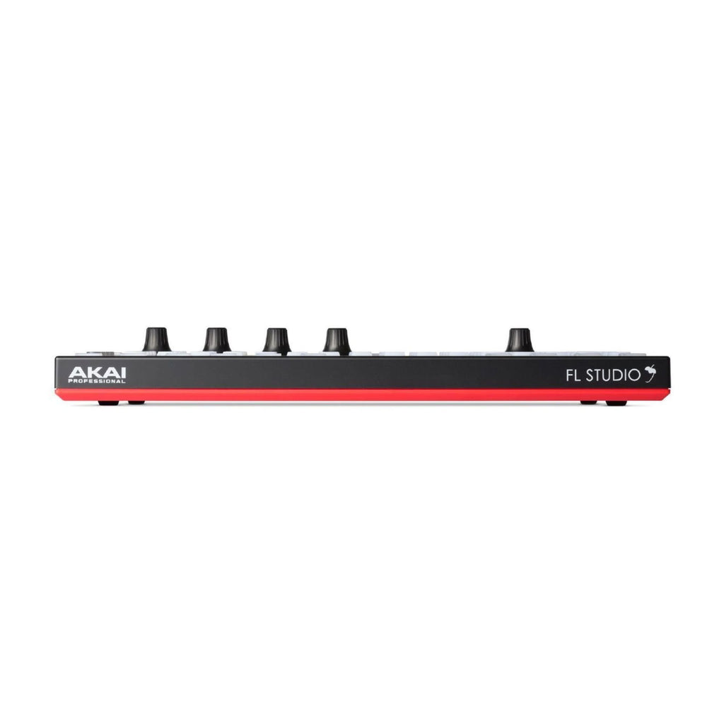 Akai Fire FL Studio MIDI controller with colorful pads and control knobs, designed for music production.