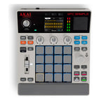 AKAI MPC Sample portable standalone sampler with a compact design, featuring buttons, knobs, and a screen for music production.