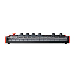 Akai Professional MPK Mini Play 3 MIDI keyboard controller with keys, knobs, and drum pads for music production.