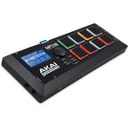 Akai MPX8 Mobile SD Sample Player sampler with controls and SD card slot, compact portable device for playing audio samples.