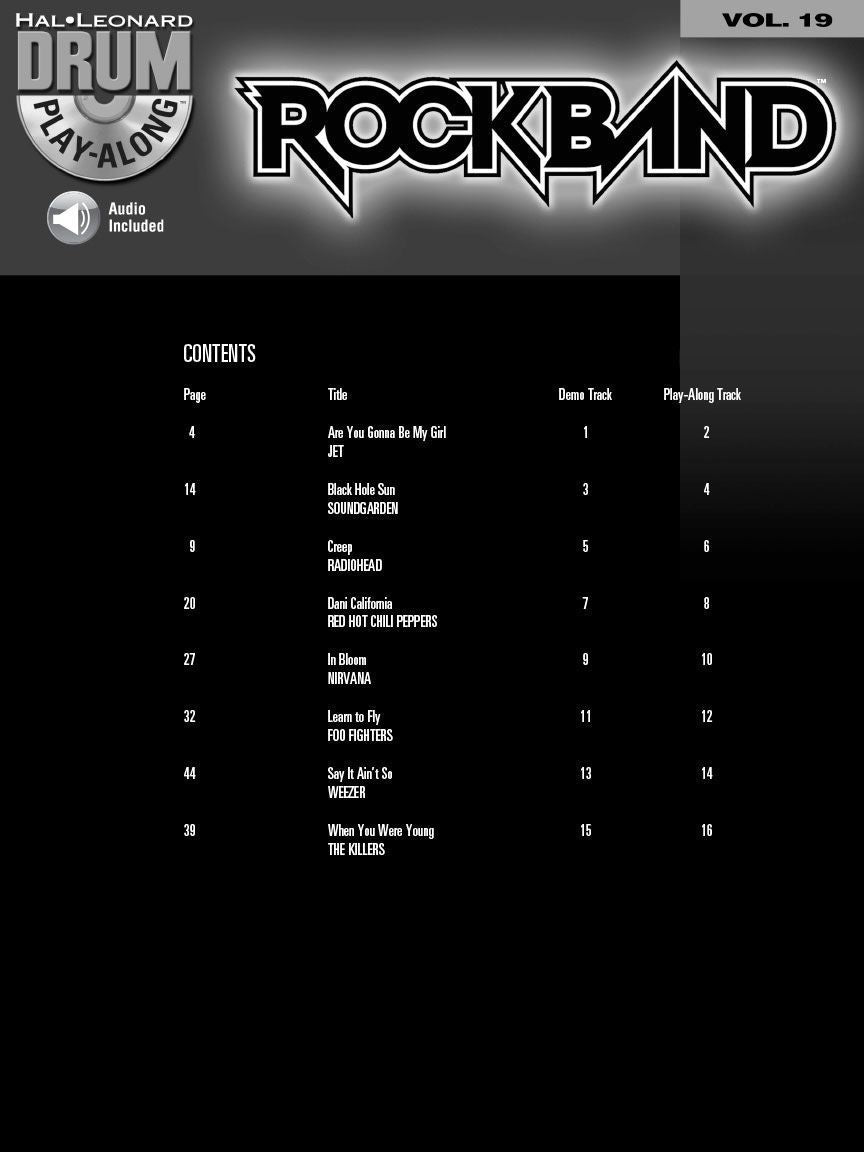Rock Band Drum Play-Along Volume 19 (Book & CD)