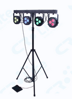 CR Lite Power Party Bar with four 9W Wash Par Lights and Footswitch