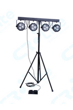CR Lite Power Party Bar with four 9W Wash Par Lights and Footswitch