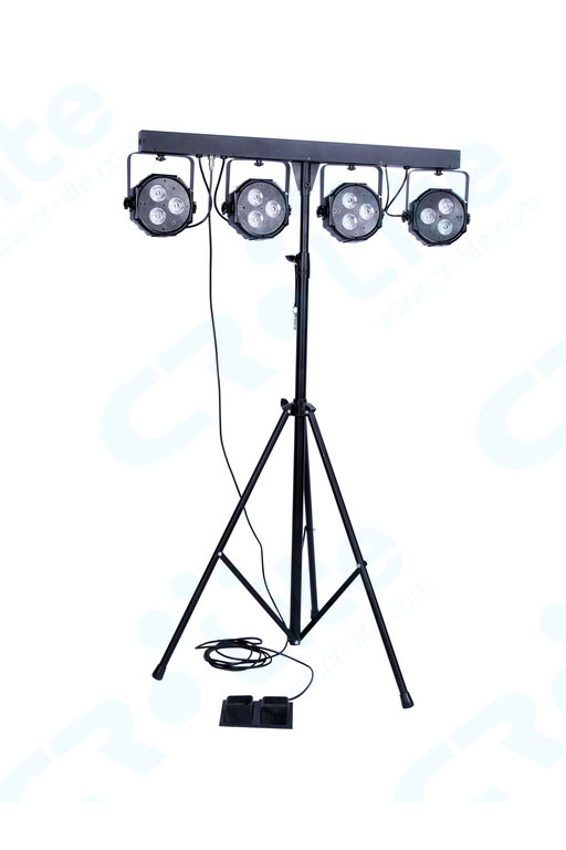 CR Lite Power Party Bar with four 9W Wash Par Lights and Footswitch