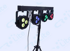 CR Lite Power Party Bar with four 9W Wash Par Lights and Footswitch