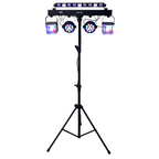 CR Lite Stage Party Bar 5 in 1 Party Light Set with Pars, Derbys, UV Bar