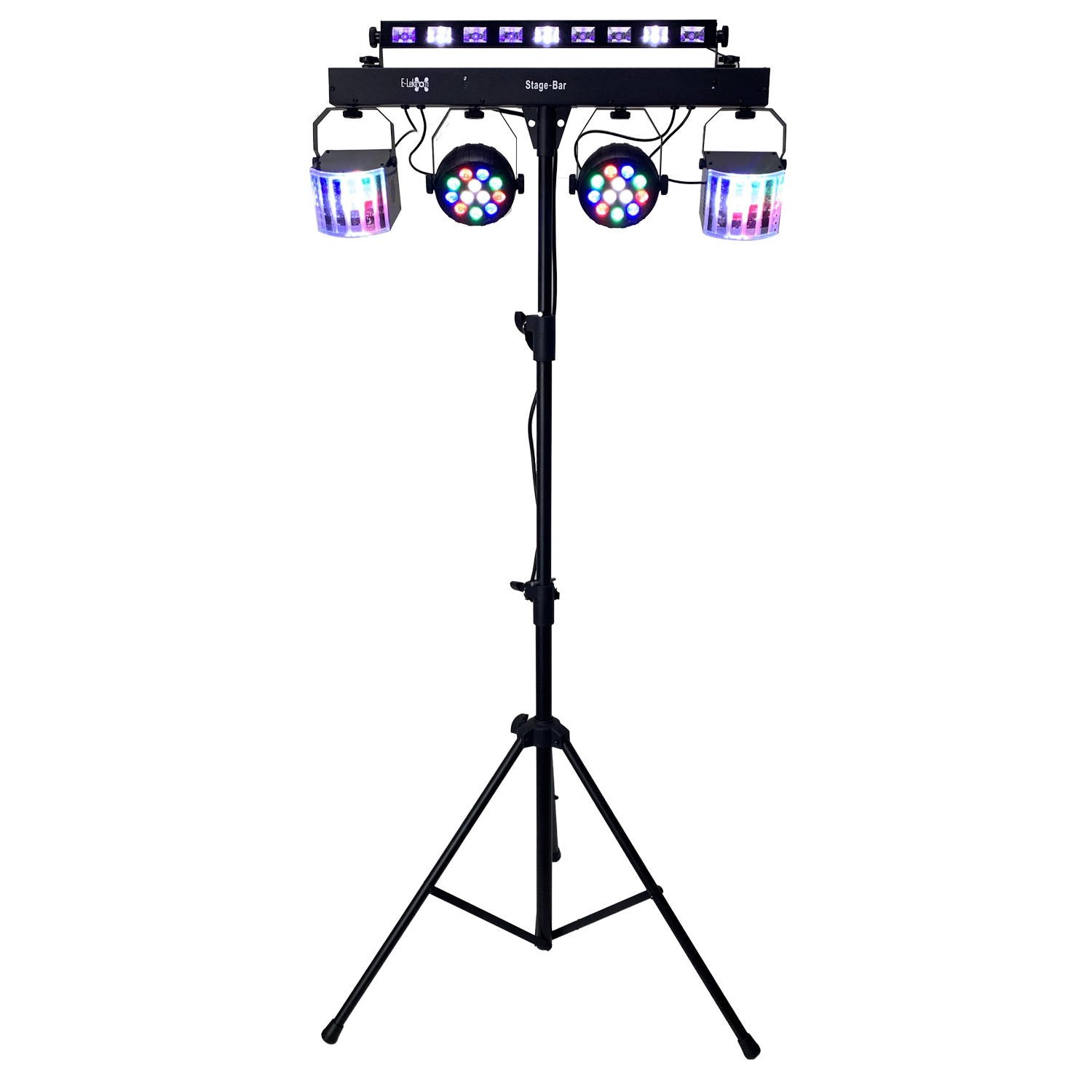 CR Lite Stage Party Bar 5 in 1 Party Light Set with Pars, Derbys, UV Bar