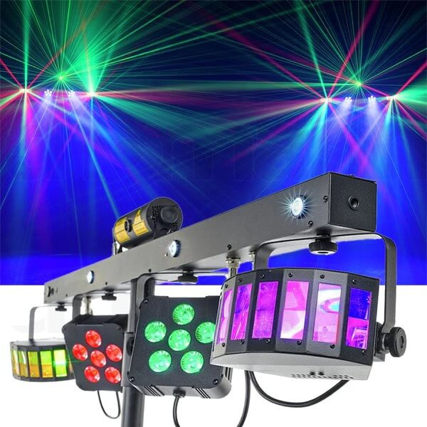 CR Lite Mix Party Bar Pro 4-in-1 Effect Light Bar with Wireless Footswitch