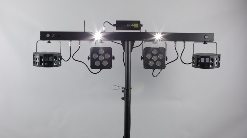 CR Lite Mix Party Bar Pro 4-in-1 Effect Light Bar with Wireless Footswitch
