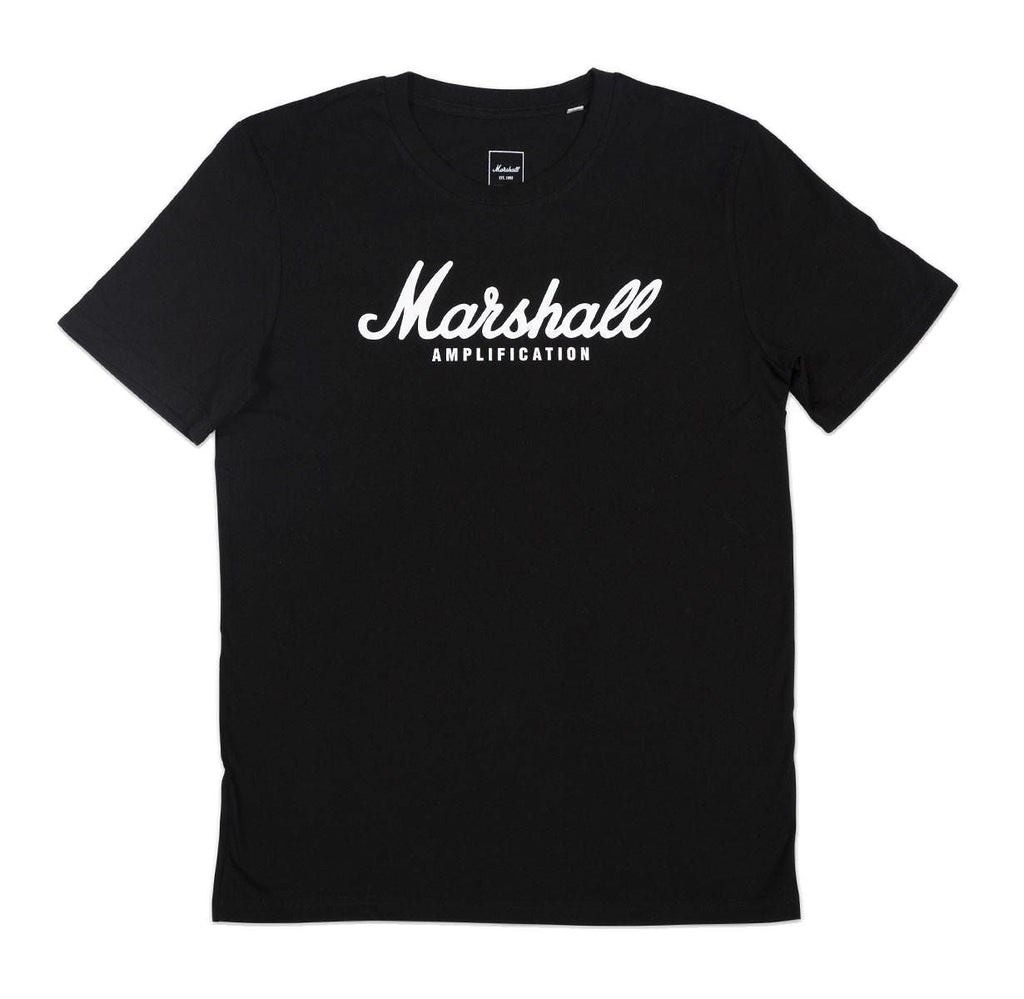 Marshall Script Logo T Shirt Black - M