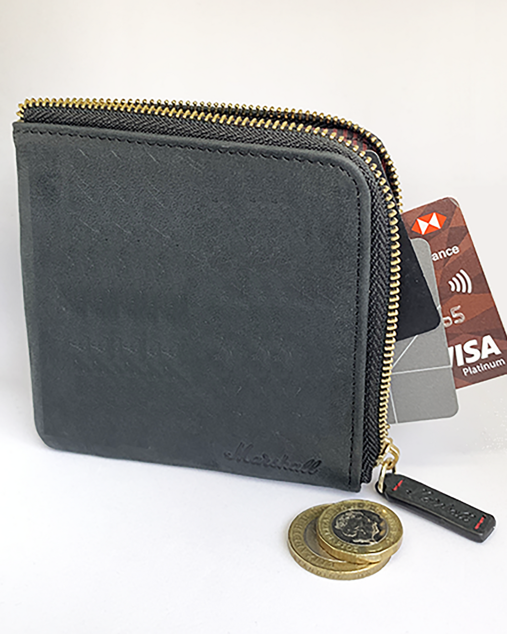 Marshall Brass In Pocket Wallet, Black