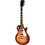Gibson Les Paul Classic electric guitar in Heritage Cherry Sunburst with gold hardware and sunburst finish, resting on a stand.