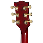 Gibson Modern Collection Les Paul Supreme electric guitar in dark wine red with gold hardware and multi-ply binding.