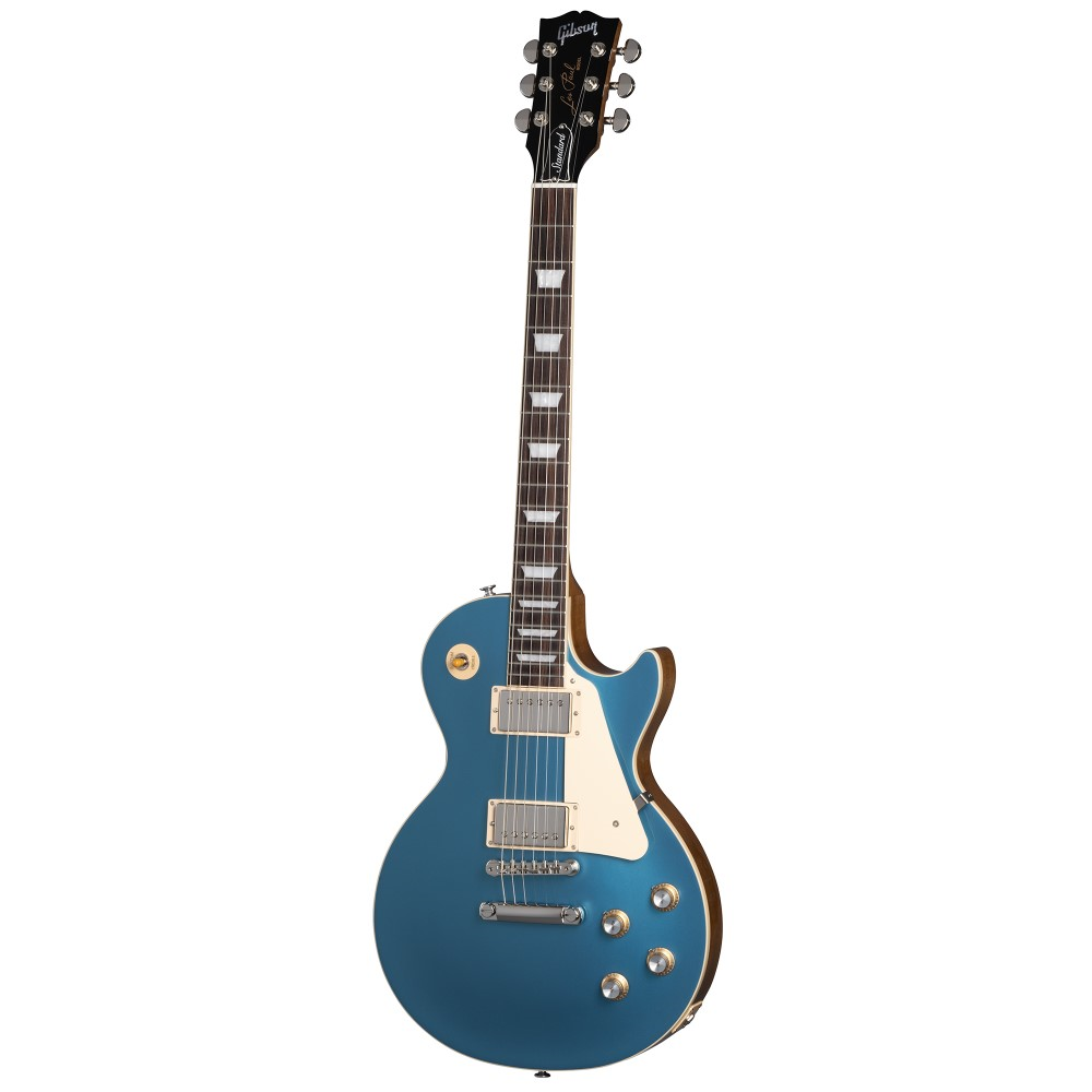Gibson Les Paul Standard 60s Plain Top electric guitar in Pelham Blue with chrome hardware and cream pickguard.